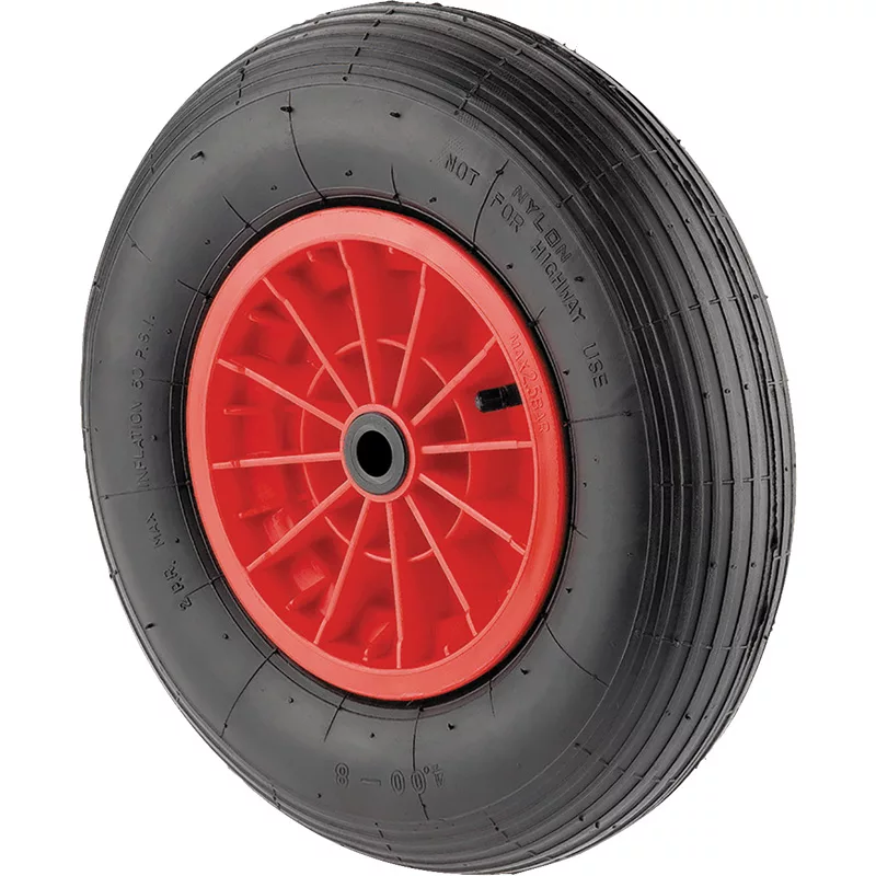ROUE GONFLABLE 140 KG 400 MM POUR BROUETTE AXE 25MM
