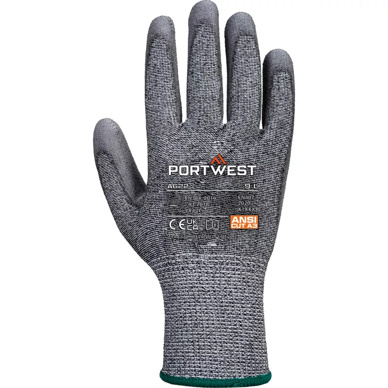 GANT PAUME PU COUPURE C-GRIS-TAILLE S