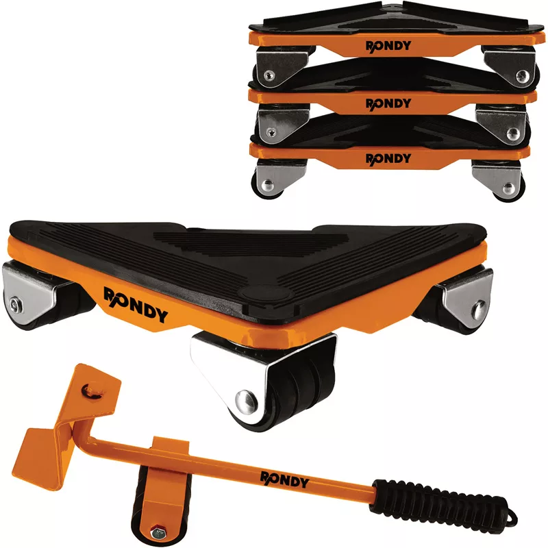 KIT DE DÉPLACEMENT : KIT COINS ROULANTS AVEC 4 ROULEURS + 1 LÉVE MEUBLE